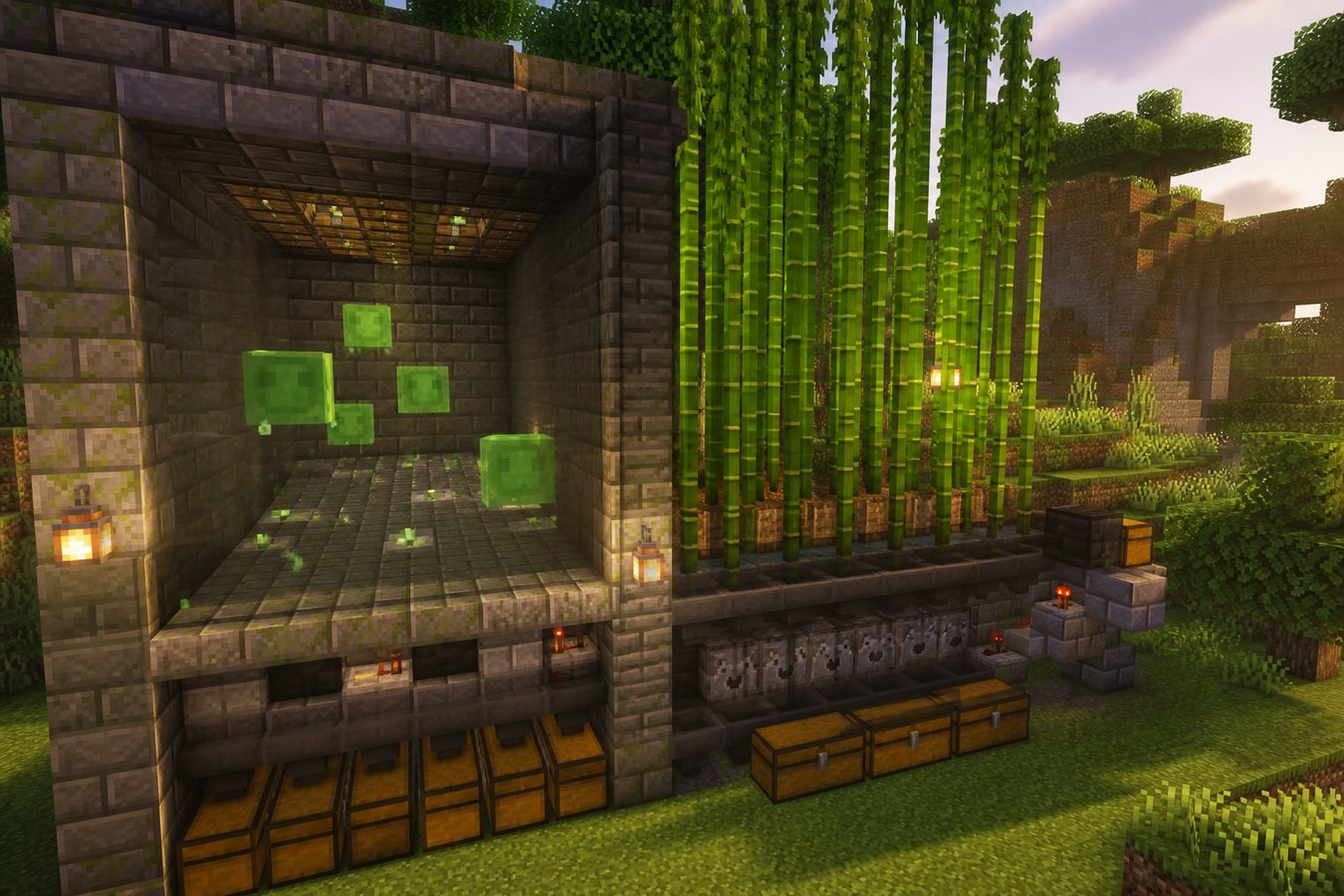 Slime and bamboo farm still from the money-making rates guide