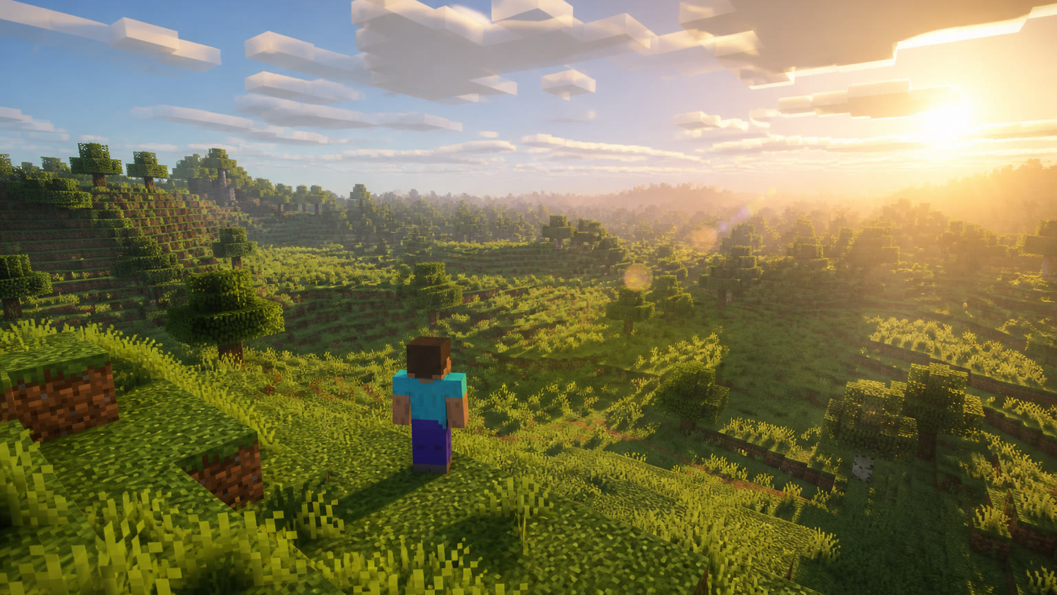 Lone player on a hill after /rtp: empty wilderness, no spawn plaza